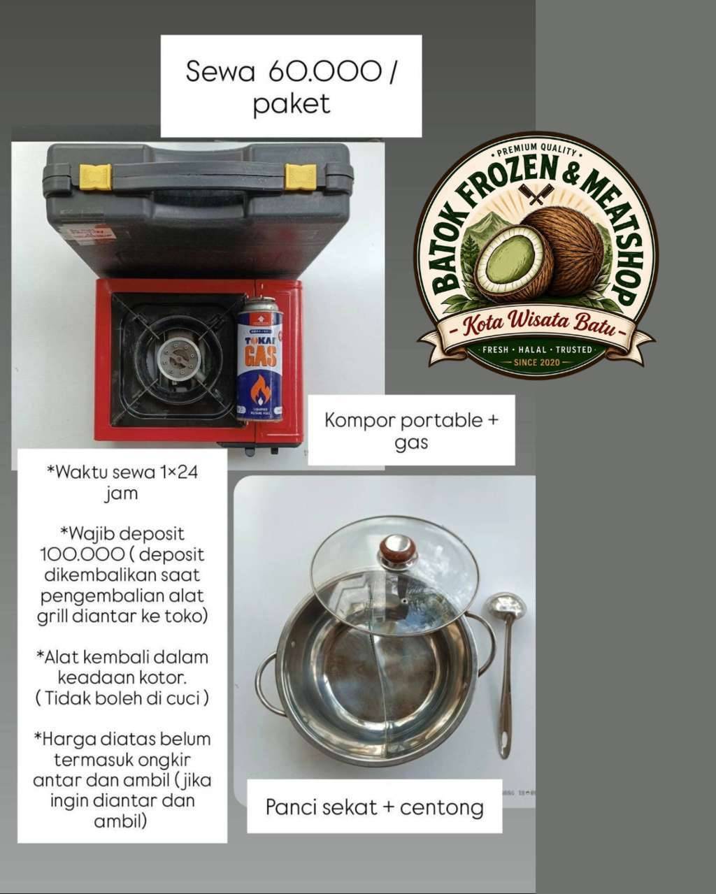 Sewa kompor portable paket 2